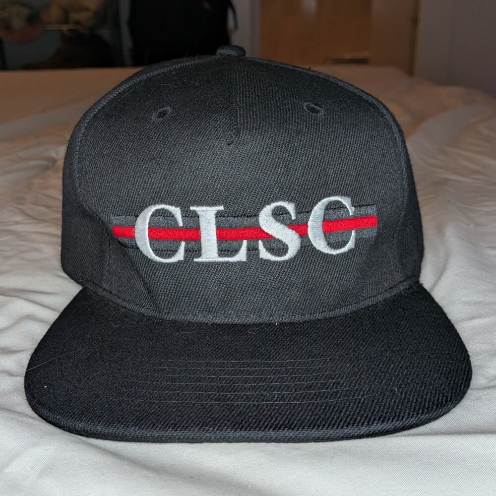 CLSC Black Red Stripe Snapback Hat Classic Skate Streetwear Cap